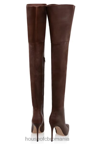 pantofi House of CB cizme lomax ciocolata din piele naturala X4F681084