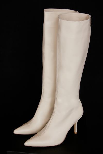 pantofi House of CB cizme până la genunchi royale crem piele X4F681072
