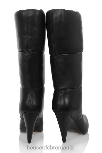 pantofi House of CB phenomenon cizme puffa din piele neagra X4F681114