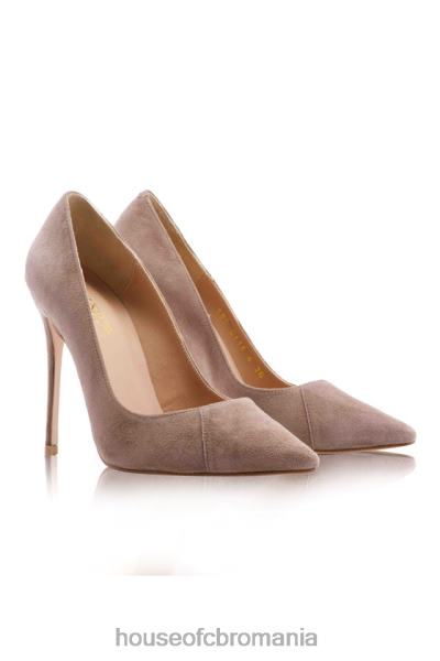 pantofi House of CB tocuri ascuțite din piele de căprioară mocha de 4\' paris X4F681125