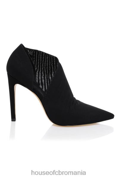 pantofi House of CB tocuri decupate onoare negre în căprioară X4F681091