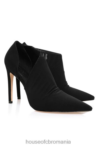 pantofi House of CB tocuri decupate onoare negre în căprioară X4F681091
