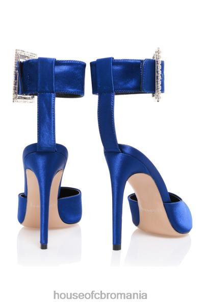 pantofi House of CB pantofi cu cataramă cu cristal Krista albastru cobalt X4F681097