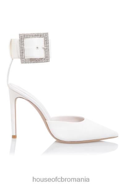 pantofi House of CB pantofi cu catarama cristal krista ivory X4F681093
