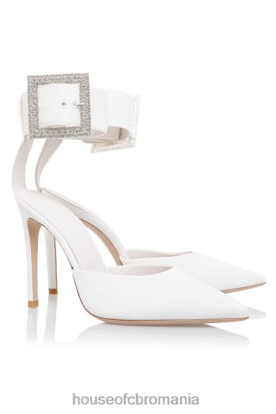 pantofi House of CB pantofi cu catarama cristal krista ivory X4F681093