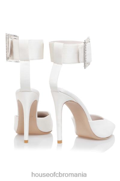 pantofi House of CB pantofi cu catarama cristal krista ivory X4F681093