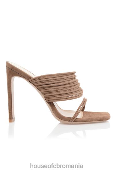 pantofi House of CB sandale cu bretele evangeline mocha cu vârf pătrat X4F681106