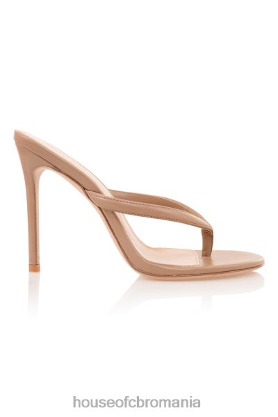pantofi House of CB sandale tanga lola sunkissed din piele cu toc inalt X4F681081