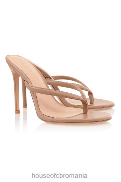 pantofi House of CB sandale tanga lola sunkissed din piele cu toc inalt X4F681081