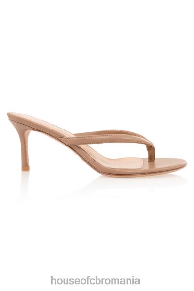 pantofi House of CB sandale tanga lola sunkissed din piele cu toc mijlociu X4F681078