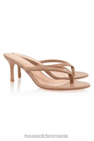 pantofi House of CB sandale tanga lola sunkissed din piele cu toc mijlociu X4F681078