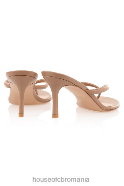 pantofi House of CB sandale tanga lola sunkissed din piele cu toc mijlociu X4F681078